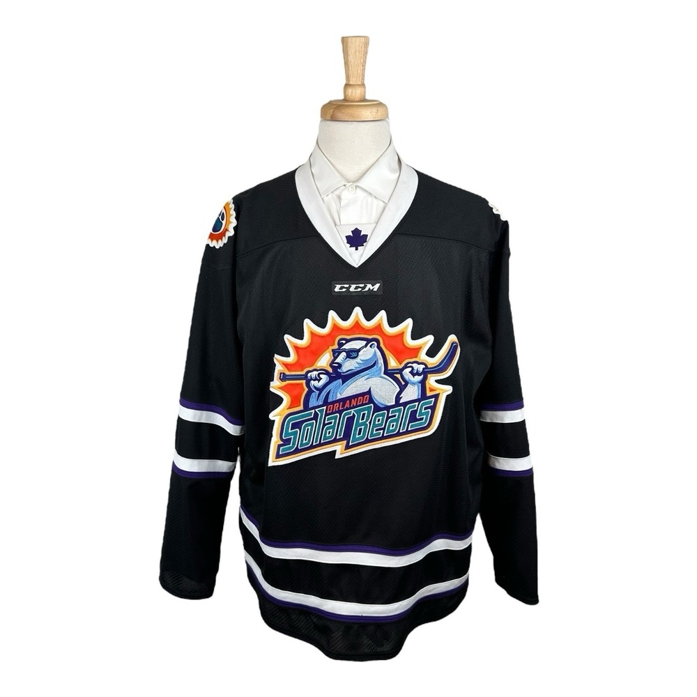 Orlando Solar Bears 2010s ECHL CCM Minor League Hockey Jersey Alternate XL